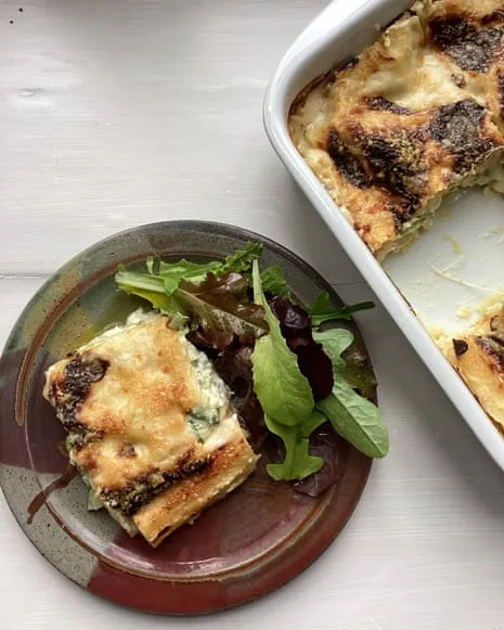 Rachel Roddy's Dish for Lasagna with Courgette and Three Cheeses