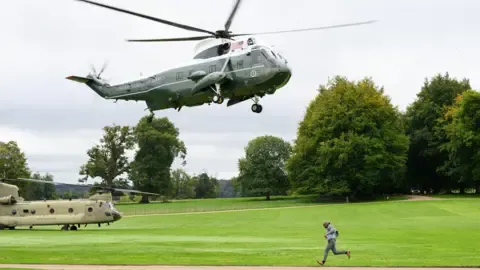 Trump Diverted and Forced to Swap Helicopters On the Way to Stansted